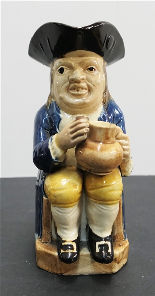 Eighteenth Century Ralph Wood Small Toby Jug Circa 1750 - Excellent Condition - Jug Measures 6 1/2" Tall 