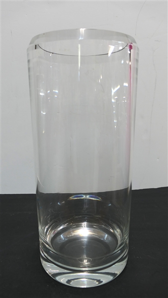 Large Lambert Crystal Column Vase - Thick Lead Crystal - Vase Measures 16" Tall 7" Across