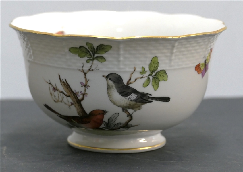 Herend Hungary "Rothschild Bird" Bowl - Bowl Measures 2 3/4" Tall 5" Across