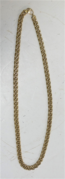 Large 14kt Yellow Gold Necklace - Marked 14kt Italy - Necklace Measures 30" Weighs 53.7 Grams