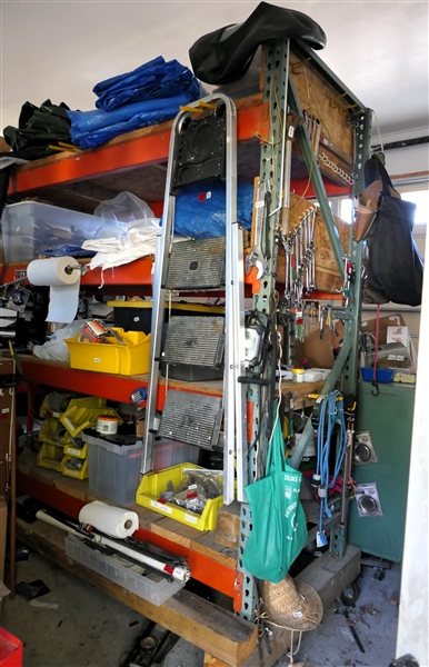 Lots of Tools, Ladders, Storage Shelves