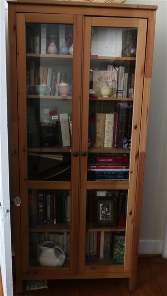 Pine Display Cabinet / Bookcase