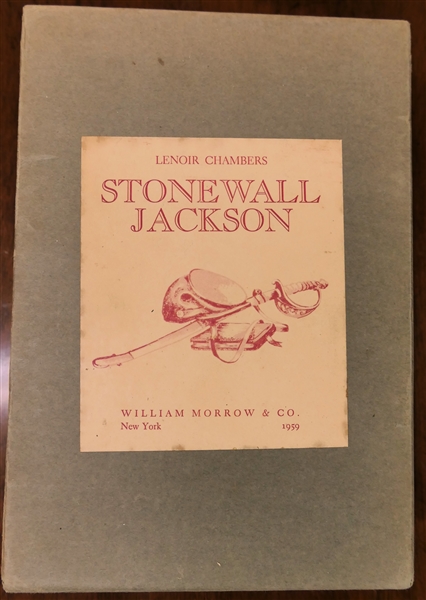 "Lenoir Chambers - Stonewall Jackson" - William Morrow & Co. - New York 1959 - Volume One and Volume Two - Hardcover in Protective Box - Second Printing 1959 