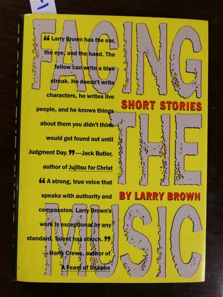 "Facing The Music" Short Stories by Larry Brown - Hardcover First Edition Book - Published by Algonquin Books of Chapel Hill 