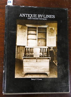 "Antique By - Lines (Southern Vintage) by Betty C. Coons - Hardcover Book with Dust Jacket 