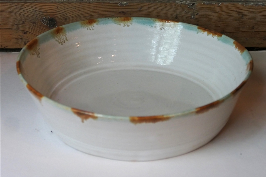 Holly Hill Seagrove North Carolina Pottery Bowl - Dated 1996 - Bowl Measures 3" Tall 10 1/8" Across