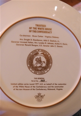 2 - Lenox The Confederacy Collection Limited Fine Art Plates - Blockade Runner - The Armstrong and The General -  in Original Boxes - Each Plate Measures 10 3/4 Across
