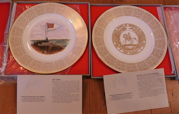 2 - Lenox The Confederacy Collection Limited Fine Art Plates Fort Sumter and The Great Seal of the Confederacy -  in Original Boxes - Each Plate Measures 10 3/4 Across