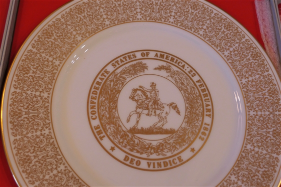 2 - Lenox The Confederacy Collection Limited Fine Art Plates Fort Sumter and The Great Seal of the Confederacy -  in Original Boxes - Each Plate Measures 10 3/4 Across
