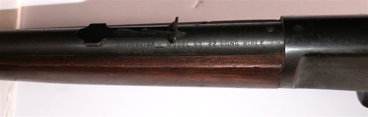 Winchester Model 63 - .22 Long Rifle - Super Speed and Super - X - Serial Number 112556A