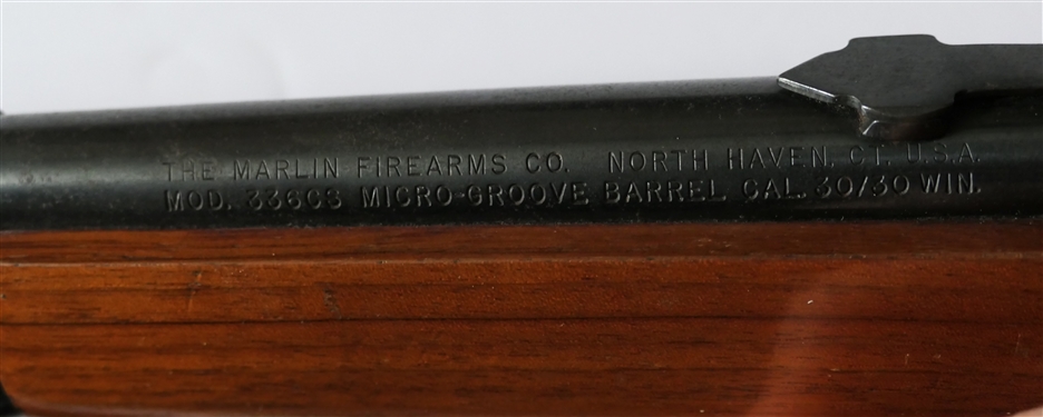 The Marlin Firearms Co. .30/.30 Win  Rifle - Model 336CS - Micro - Groove Barrel - Bushnell Sportview Scope - Serial Number 17022442