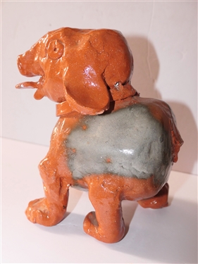 NSP Art Pottery Dog Statue - Missing 1 Ear - Statue Measures 8 1/2 tall  