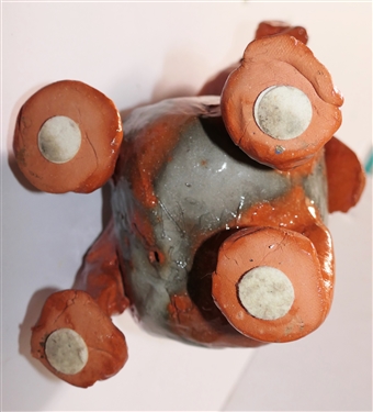 NSP Art Pottery Dog Statue - Missing 1 Ear - Statue Measures 8 1/2 tall  