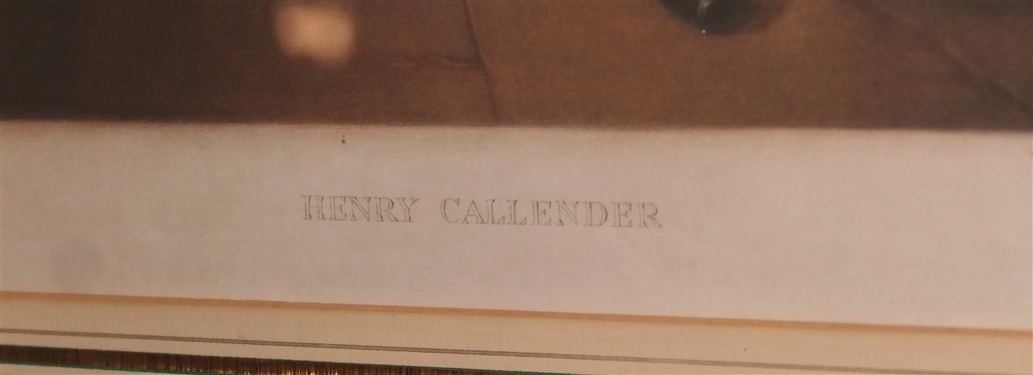 Henry Callender Hand Colored Engraving Beautifully Framed and Matted - Frame Measures 27 By 21