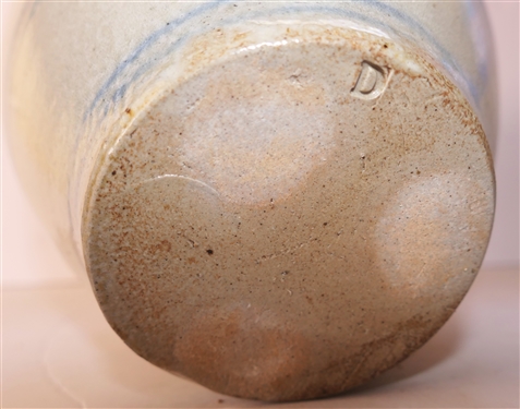 Pretty Daniel Johnston Vase with Blue Decoration - Marked with D - Vase Measures 8 Tall 6 Across