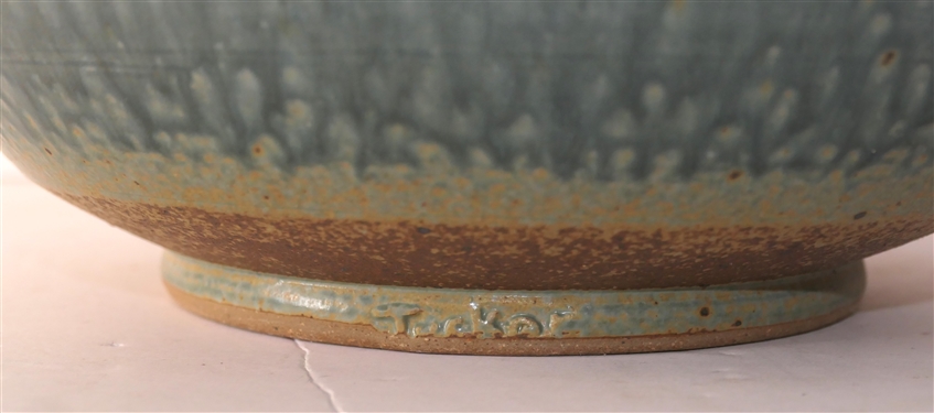 Tucker Studio Art Pottery Bowl - North Carolina Pottery Brad Tucker - Bowl Measures 3 1/2 Deep 12 Across