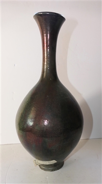 Dover Pottery - North Carolina Art Pottery Vase - Bulbous Form - Dated 1996 - Bruce Gohlson - Vase Measures 14 Tall 