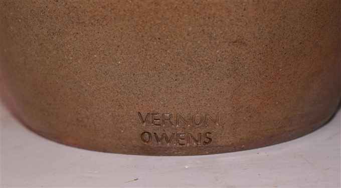 Large Vernon Owens Jugtown Pottery Pitcher - Dated 2002 - North Carolina Art Potter - Large Pitcher Measures 13 1/2 Tall 