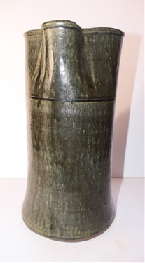 Wayne Hewell Pottery Buttermilk Pitcher - Georgia Folk Potter - Large Pitcher Measures 17 Tall 6 1/4 Across