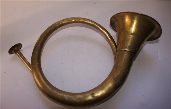 Brass French Horn - Measures 13 Across 8 Tall