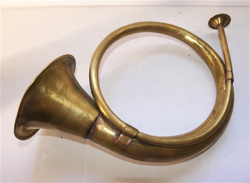 Brass French Horn - Measures 13 Across 8 Tall