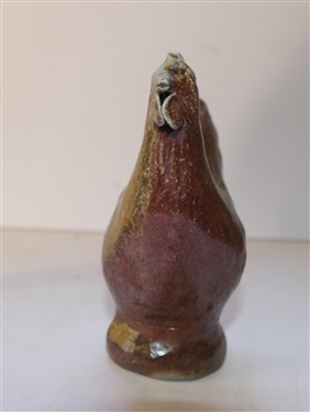 2002 Owen Jugtown - North Carolina Art Pottery Chicken Sculpture - Chicken Measures 5 Tall 5 Beak to Tail 