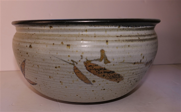 Jim Sockwell Large North Carolina Studio Art Pottery Bowl - Signed on Bottom - Bowl Measures 6 tall 11 Across