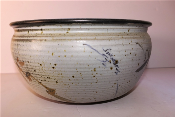 Jim Sockwell Large North Carolina Studio Art Pottery Bowl - Signed on Bottom - Bowl Measures 6 tall 11 Across