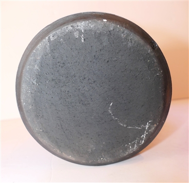 Studio Art Pottery Vase - Matte Black Decoration with Light Pink Body - Vase is Stamped Along Bottom Edge - Measures 11 tall - Small Hairline Near Top Edge