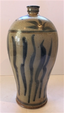 Unusual Daniel Johnson North Carolina Art Pottery Vase - Unusual Decoration - Marked with D - Vase Measures 12 tall