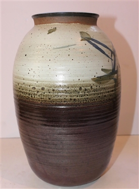 Jim Sockwell North Carolina Studio Art Pottery Vase - Signed by Artist - Vase Measures 10 Tall 