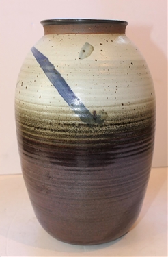 Jim Sockwell North Carolina Studio Art Pottery Vase - Signed by Artist - Vase Measures 10 Tall 