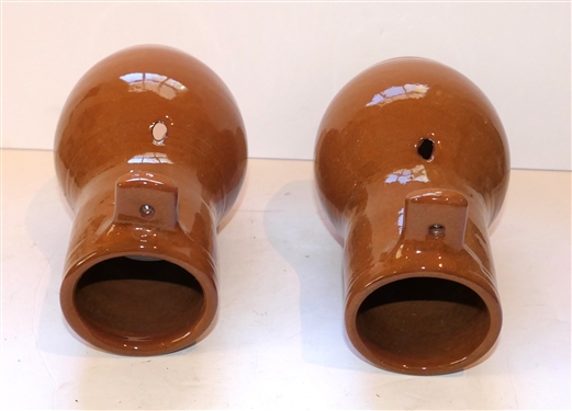 2 Williamsburg Pottery Bird Houses - Brand New - Dated 2012 - Houses Measure 8 by 5 