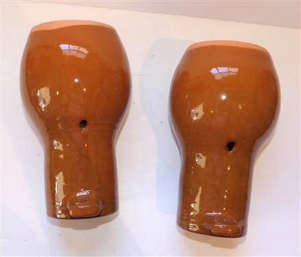 2 Williamsburg Pottery Bird Houses - Brand New - Dated 2012 - Houses Measure 8 by 5 