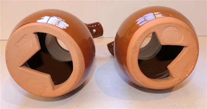 2 Williamsburg Pottery Bird Houses - Brand New - Dated 2012 - Houses Measure 8 by 5 