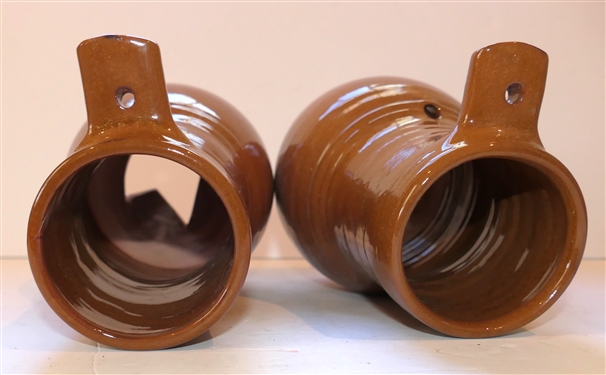 2 Williamsburg Pottery Bird Houses - Brand New - Dated 2012 - Houses Measure 8 by 5 