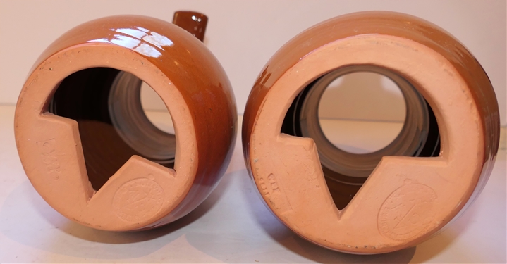 2 Williamsburg Pottery Bird Houses - Brand New - Dated 2012 - Houses Measure 8 by 5 