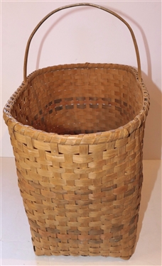 1940's Cherokee Indian Market Basket - Basket Measures 10 1/2 Tall 19 by 9 1/2 - Height Does Not Include Handle 