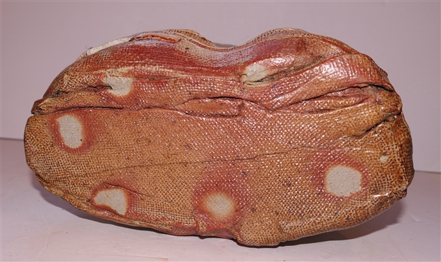 North Carolina Art Pottery - Torso Form Vessel - Incised Decoration - Vessel Measures 9 tall 8 by 9 - Vessel Has Some Hairline Cracks