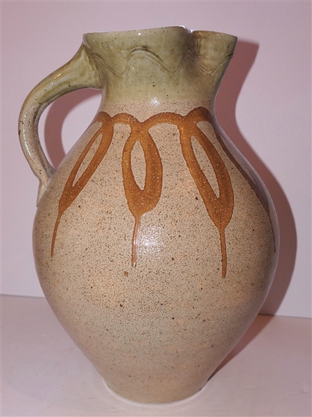 Very Large Mark Hewitt North Carolina Pottery Pitcher with Loopy Design - Pitcher Measures 17" Tall