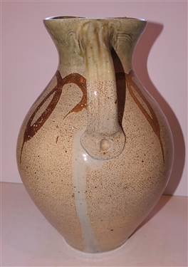 Very Large Mark Hewitt North Carolina Pottery Pitcher with Loopy Design - Pitcher Measures 17 Tall