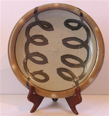 Mark Hewitt North Carolina Art Pottery Plate - Loopy Design - Plate Measures 11 Across