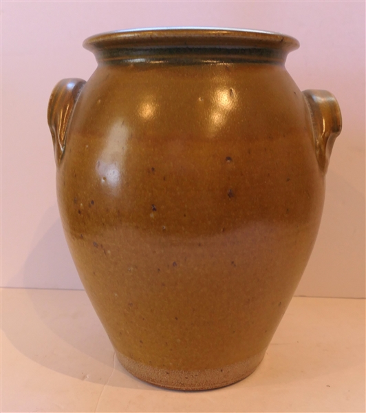 Dover 1997 - North Carolina Pottery Double Handled Crock - Crock Measures 10" Tall 8" Across