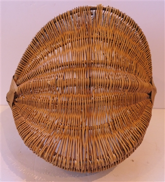 Willow Frond and Stick Buttocks / Egg Basket Handmade - Basket Measures 4 tall 10 by 10 - Not Including Handle