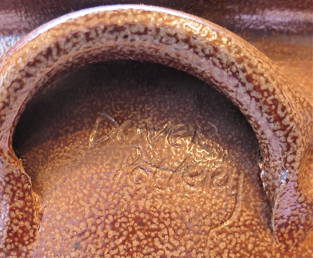Large Dover Pottery Crock with Blue Bird and Flower Decoration - Dover Pottery 1994 - North Carolina Potter McCandles - Crock Measures 11 tall 11 Across