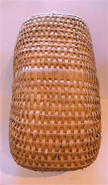 Large Rectangular Oak Splint Basket Handmade For Peter Murphy - Hendersonville, NC - Basket Measures 7 1/2 Deep 19 by 12 - Not Including Handle