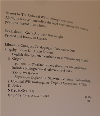 North Carolina and Southern Folk Pottery - A Pictorial Survey Paperbound Book From 11th Annual Seagrove Pottery Festival - Friends of North Carolina Pottery Museum - 1992 and English Slip...