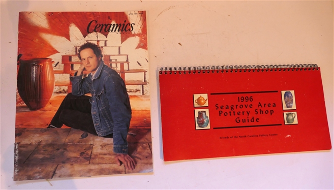 1996 Seagrove Area Pottery Shop Guide Spiral Bound Booklet From Friends of the North Carolina Pottery Center and Ceramics Monthly April 1991 Magazine