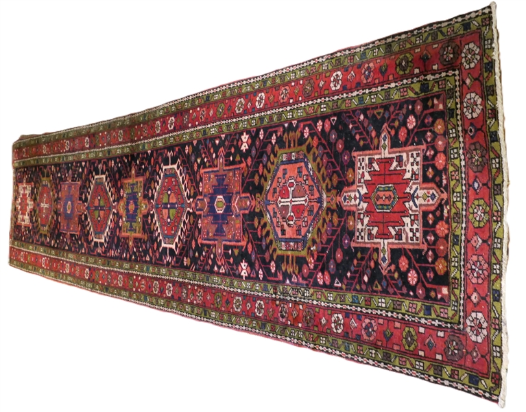 Ghandi Reserve Collection Persian Runner Rug - Origin Guarajah - Rug Measures 14 by 310" 