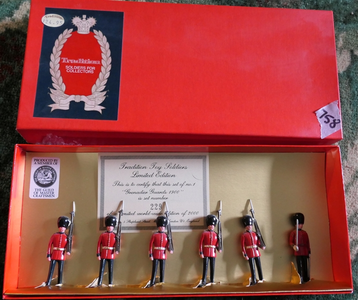 Tradition for Collectors - Hand Painted Traditional Toy Soldiers - Made in England - No. 1 Grenadier Guards, 1900 - Limited Edition Number 229 of 2000 Worldwide  -6 Soldiers Each Soldier Measures...
